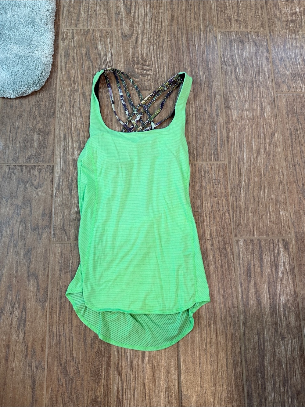 lululemon athletica Neon Green Strappy Back Tank